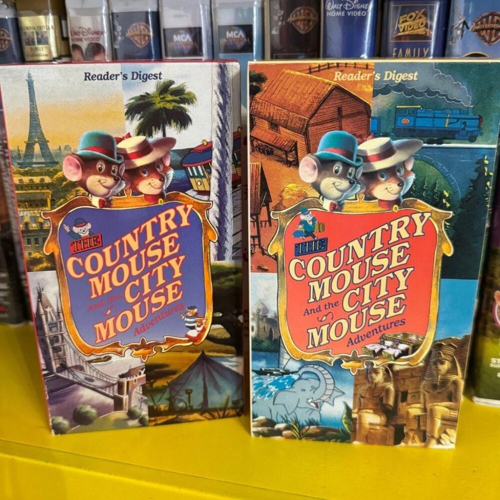 THE COUNTRY MOUSE AND THE CITY MOUSE ADVENTURES 2 TAPE SET VHS